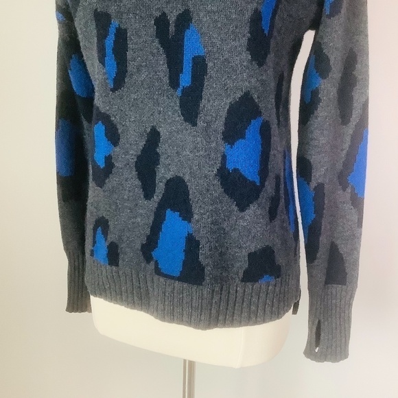 Athleta Wool Cashmere Leopard Crew Sweater MSRP$ 228 - Picture 5 of 16